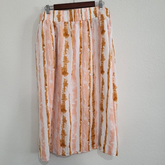 Ann Taylor Watercolor Tie Waist Skirt SZ XL - Picture 4 of 7